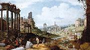 Willem van Nieulandt View of the Forum Romanum USA oil painting artist